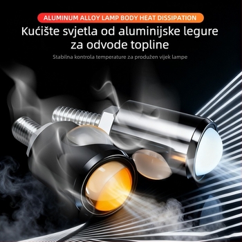Motocikl LED pokazivač smjera traka s aluminijskom pločom i COB Eagle-Eye dvostruko svjetlo (Model drl134+mp057, 12V, vijek trajanja 50 000 h)