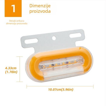 Kamionske bočne svjetiljke, ABS+LED, 24V, Model TRUCK034, Kevanly