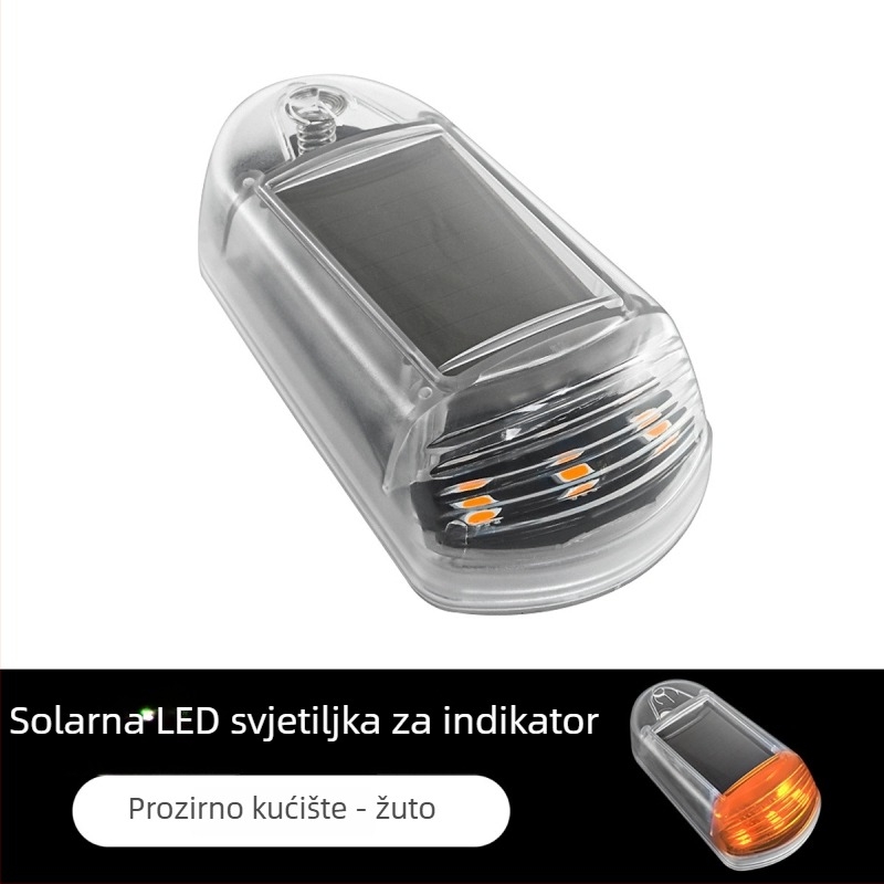 LED solarno krovno svjetlo za kamione i pickup vozila – bežični, bljeskalno svjetlo i pilotsko svjetlo, model warning020, 12V, PVC, univerzalna kompatibilnost, prilagodljivo