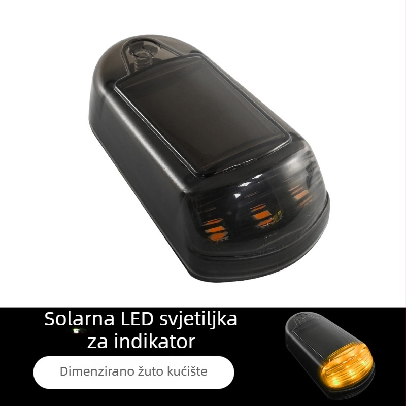 LED solarno krovno svjetlo za kamione i pickup vozila – bežični, bljeskalno svjetlo i pilotsko svjetlo, model warning020, 12V, PVC, univerzalna kompatibilnost, prilagodljivo