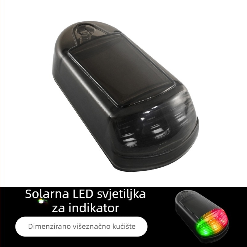 LED solarno krovno svjetlo za kamione i pickup vozila – bežični, bljeskalno svjetlo i pilotsko svjetlo, model warning020, 12V, PVC, univerzalna kompatibilnost, prilagodljivo