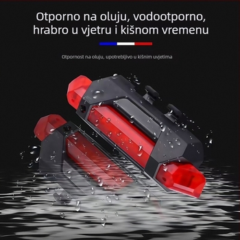 Zadnja svjetiljka za planinski bicikl s motivom Gypsophila, paralelna laserska zraka, punjivo višebojno osvjetljenje, sigurnosno upozorenje za noćnu vožnju