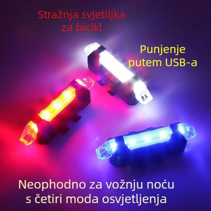 Zadnja svjetiljka za planinski bicikl s motivom Gypsophila, paralelna laserska zraka, punjivo višebojno osvjetljenje, sigurnosno upozorenje za noćnu vožnju