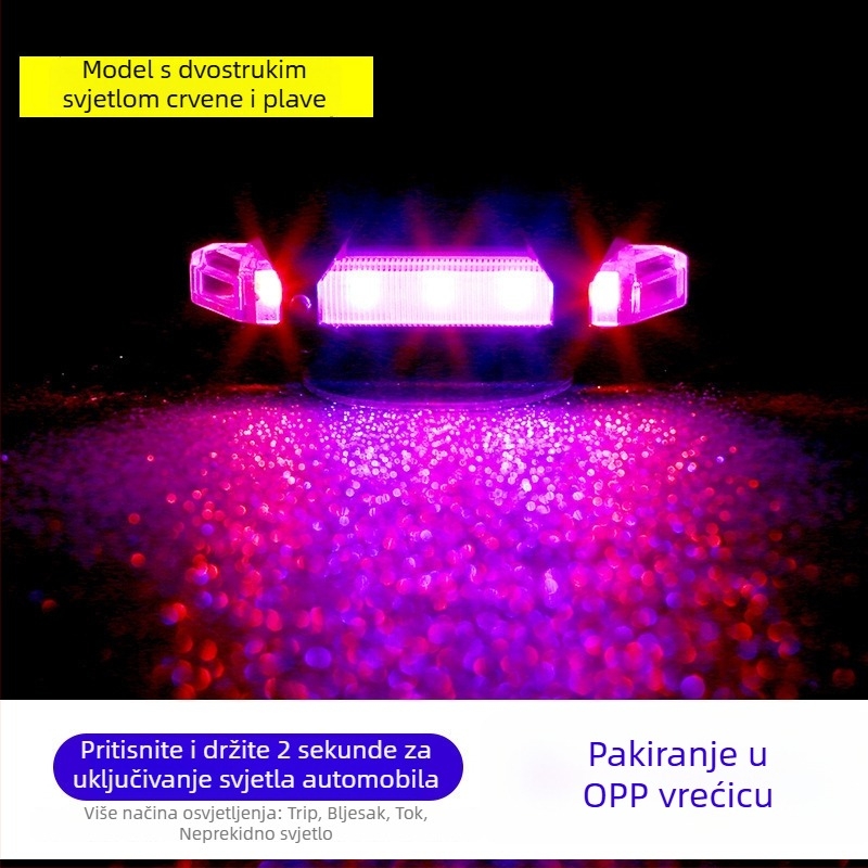 Zadnja svjetiljka za planinski bicikl s motivom Gypsophila, paralelna laserska zraka, punjivo višebojno osvjetljenje, sigurnosno upozorenje za noćnu vožnju