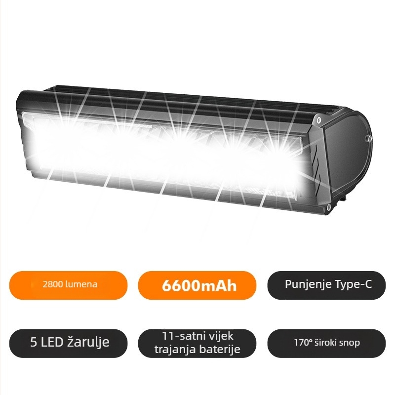 ACRUNU prednje svjetlo za bicikl, vodootporno, punjivo, visoka snaga svjetla, duga trajanje baterije