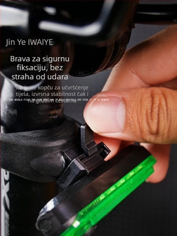 Stražnje svjetlo za planinski bicikl, s mogućnošću punjenja, za noćnu vožnju, bljeskan način, kompatibilno s planinskim, cestovnim i balansnim biciklima