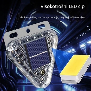 Solarno upozoravajuće svjetlo – sprječavanje stražnjeg sudara, stražnje svjetlo za kamion, magnetsko učvršćivanje, bez žica – ABS, 0,4V, Cloud Eyes, Hengjiao 675456734419, kompatibilno sa svim modelima