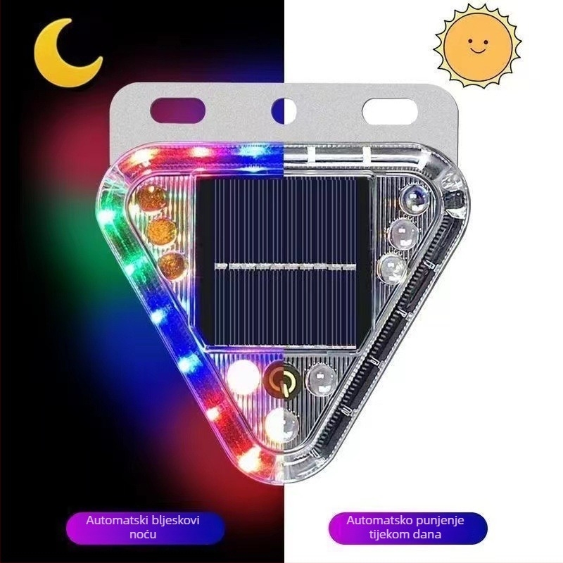Solarno upozoravajuće svjetlo – sprječavanje stražnjeg sudara, stražnje svjetlo za kamion, magnetsko učvršćivanje, bez žica – ABS, 0,4V, Cloud Eyes, Hengjiao 675456734419, kompatibilno sa svim modelima