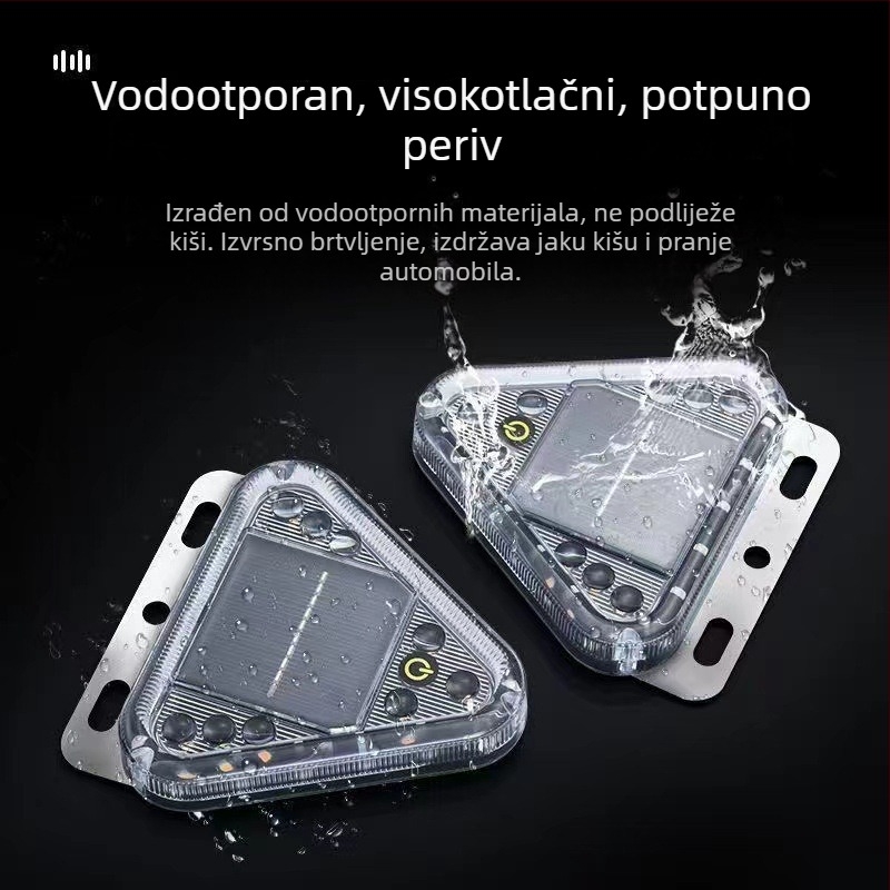 Solarno upozoravajuće svjetlo – sprječavanje stražnjeg sudara, stražnje svjetlo za kamion, magnetsko učvršćivanje, bez žica – ABS, 0,4V, Cloud Eyes, Hengjiao 675456734419, kompatibilno sa svim modelima