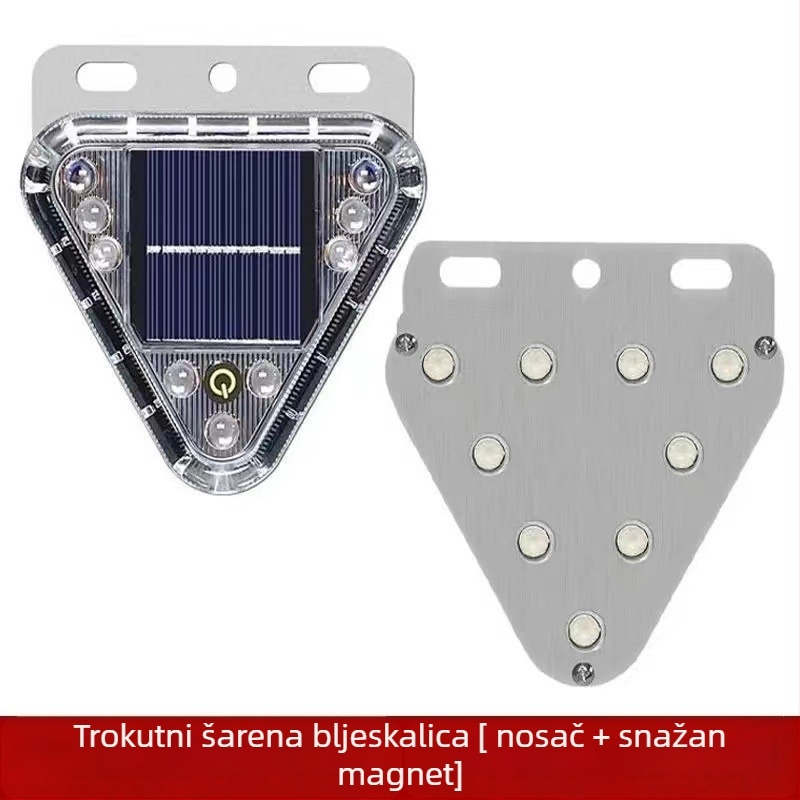 Solarno upozoravajuće svjetlo – sprječavanje stražnjeg sudara, stražnje svjetlo za kamion, magnetsko učvršćivanje, bez žica – ABS, 0,4V, Cloud Eyes, Hengjiao 675456734419, kompatibilno sa svim modelima