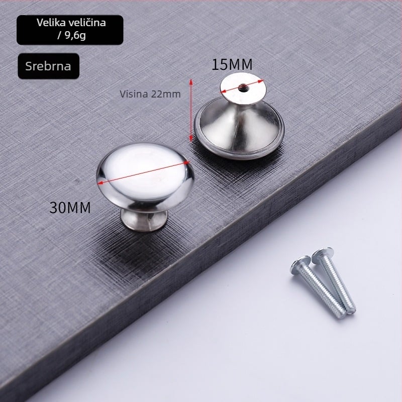 Drška s jednim otvorom za ladice i ormariće | T-tip | nehrđajući čelik | kružni oblik | precizno lijevanje | moderni minimalistički stil