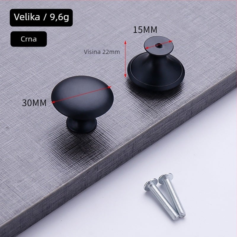 Drška s jednim otvorom za ladice i ormariće | T-tip | nehrđajući čelik | kružni oblik | precizno lijevanje | moderni minimalistički stil