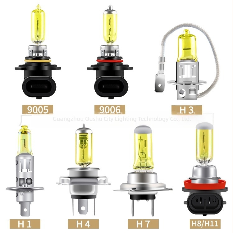 Halogenska automobilska žarulja – 55W, 12V, baze H4/H7/H1/H11/9006/9005, 500 lm, staklena zaštita
