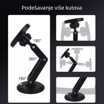 Držač za telefon za ploču automobila s magnetskim držanjem i sklopnim dizajnom – univerzalno, montaža ljepilom