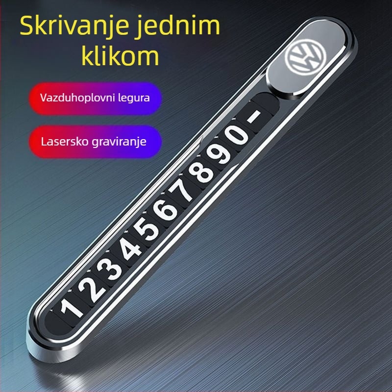 Metalni privjesak privremenog parkinga automobila s kontakt telefonom – stilizirani dodatak vozilu; Marka Ancient style; Materijal Metal; Ispis logotipa Moguće; Tip Drugi