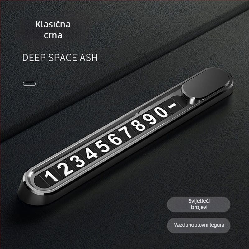 Metalni privjesak privremenog parkinga automobila s kontakt telefonom – stilizirani dodatak vozilu; Marka Ancient style; Materijal Metal; Ispis logotipa Moguće; Tip Drugi