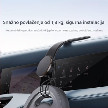 Auto držač za telefon s sklopivim dizajnom i disk magnetnom usisnom držačem za ploču (ljepljivi način montaže; univerzalno; ploča kompatibilna; snaga: 0W; nije punjiv)
