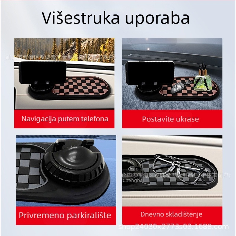 Držač za telefon u automobilu s protukliznom podlogom — PVC, model K88, prilagodba dostupna, izvoz preko granica dostupan