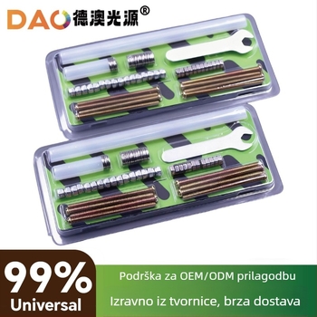 Vijčani set za HID Xenon svjetla s dvostrukom lećom i nosačem – Dea D2, universalno, aluminijska legura