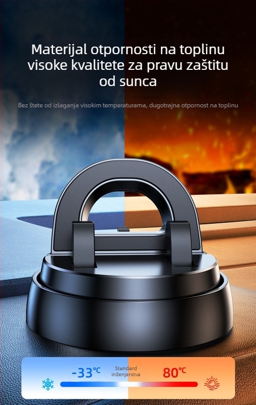 Univerzalni držač za mobitel u automobilu s usisnom čašom, 360° metalna rotacija na ploči, otporan na udarce