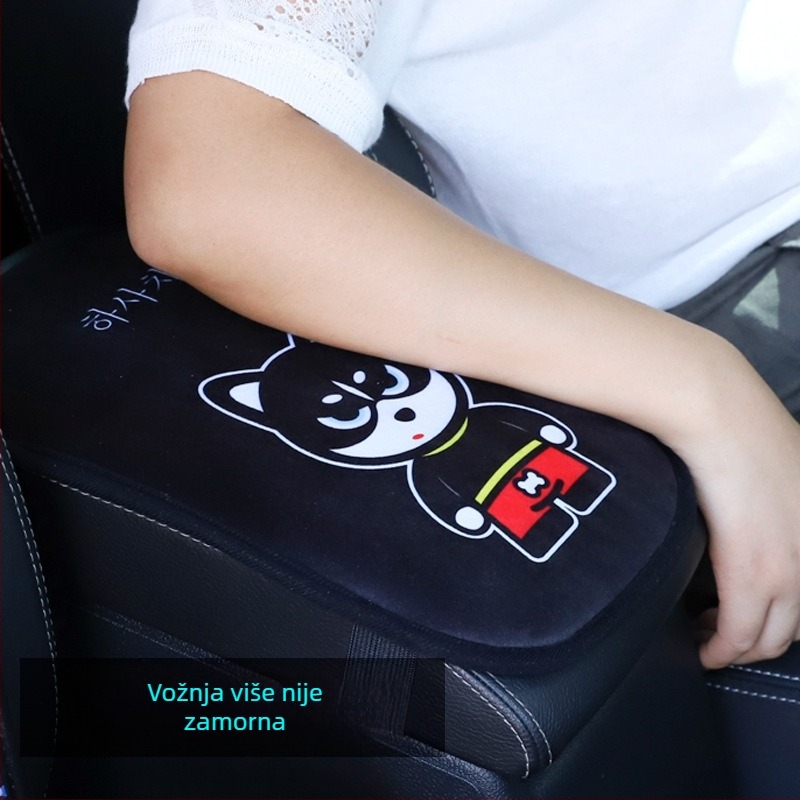 Jastučić za naslon ruke u automobilu – korejski karikatura dizajn, univerzalna kompatibilnost, model SN927, 120 g, prilagodljiva obrada