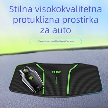 Protuklizna podloga za automobil na ploči upravljača i središnjoj konzoli; višenamjenski dizajn s držačem za telefon; PVC materijal; prilagodljiva obrada; marka Runnan