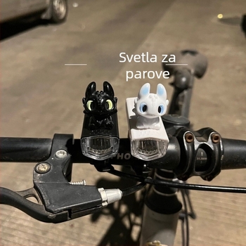 Prednja svjetiljka za bicikl, vodootporna, slatki crtani dizajn, punjiva, za noćnu vožnju