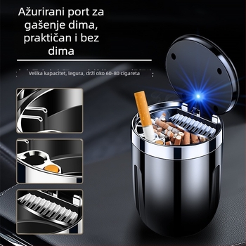 Auto pepelnjak s poklopcem, kreativan i personaliziran višenamjenski unutarnji dodatak za automobil, ABS premaz, model QCYHG, ubrizgavanje, masa 160 g