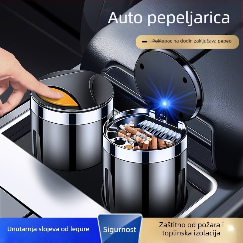 Auto pepelnjak s poklopcem, kreativan i personaliziran višenamjenski unutarnji dodatak za automobil, ABS premaz, model QCYHG, ubrizgavanje, masa 160 g