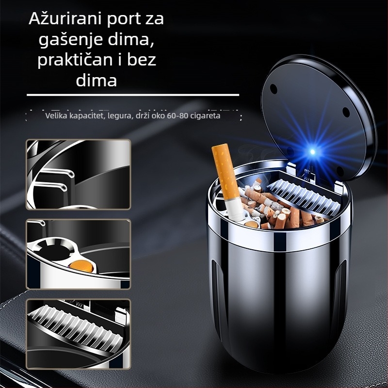 Auto pepelnjak s poklopcem, kreativan i personaliziran višenamjenski unutarnji dodatak za automobil, ABS premaz, model QCYHG, ubrizgavanje, masa 160 g