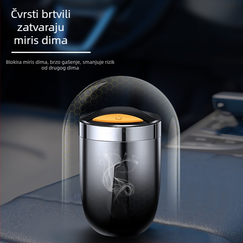 Auto pepelnjak s poklopcem, kreativan i personaliziran višenamjenski unutarnji dodatak za automobil, ABS premaz, model QCYHG, ubrizgavanje, masa 160 g