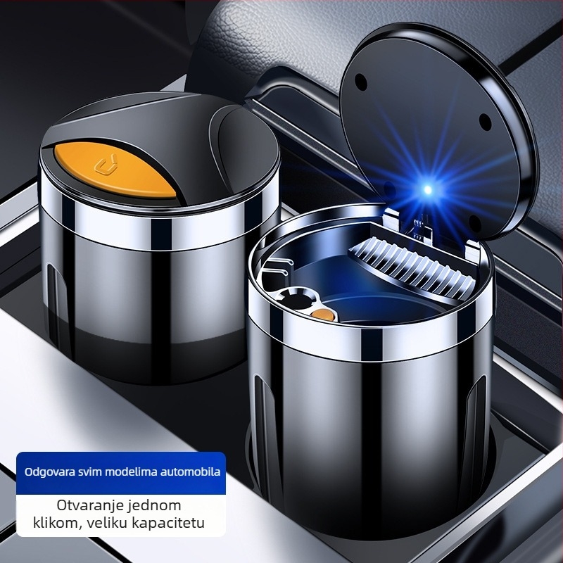 Auto pepelnjak s poklopcem, kreativan i personaliziran višenamjenski unutarnji dodatak za automobil, ABS premaz, model QCYHG, ubrizgavanje, masa 160 g