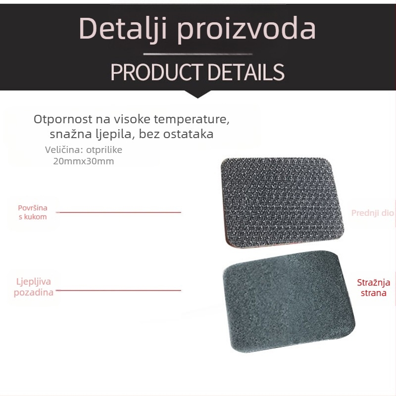 Automobilska dekoracija s Velcro za ploču, protuklizna podloga, dvostrani Velcro, blokiranje svjetla