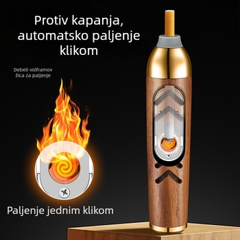 Auto pepelnik od orahovog drveta, minimalistički lagani luksuz, YANMIAO, tiskano logo