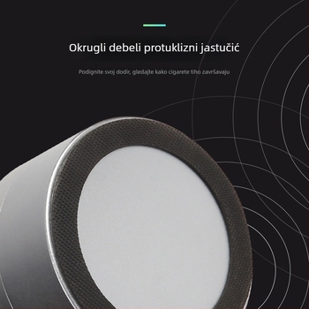 Metalna pepeljara s poklopcem, otvaranje/zavarivanje; dekorativna i skladišna funkcija; ispis logotipa dostupan