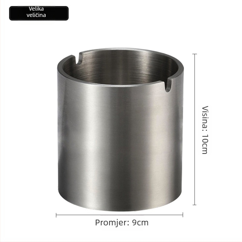 Nehrđajući čelik pepelarnik s prostorom za pohranu, prilagođeni logotip i mogućnost privatne licence marke