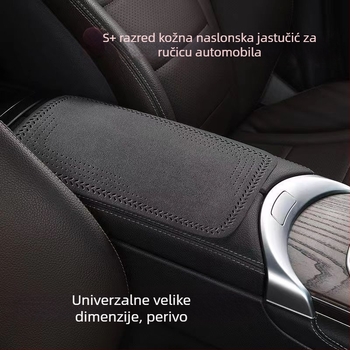 Mat za naslon za ruku automobila, presvlaka od suede kože automobilskog razreda, za sve sezone, opća kompatibilnost