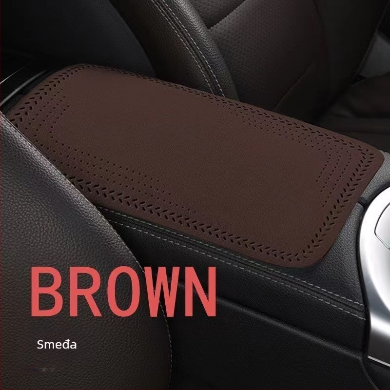 Mat za naslon za ruku automobila, presvlaka od suede kože automobilskog razreda, za sve sezone, opća kompatibilnost