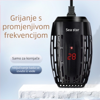 Grijač štapić za kornjače, kompaktni automatski grijač s konstantnom temperaturom za akvarije s kornjačama i ribama, mini grijač s kontrolom temperature za niski nivo vode