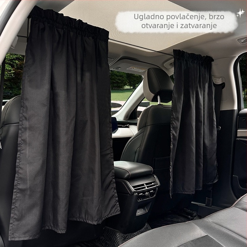 Automobilska pregradna zavjesa s mehanizmom vučenja, tkanina, ugradnja kopčama, jednostavan stil, opća kompatibilnost