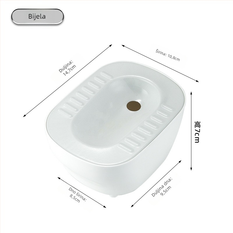 Pepeljara za čučanj-toaletu s podijeljenim dizajnom za smanjenje dima, metalna konstrukcija, jednostavno čišćenje, otisnuti logotip; marka Shuntiancai