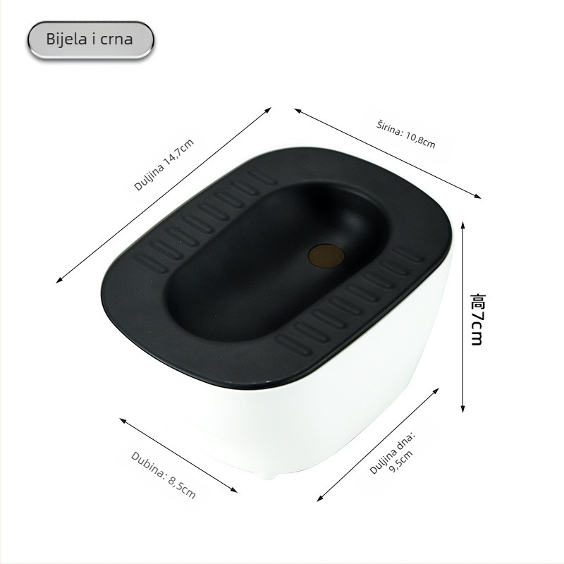 Pepeljara za čučanj-toaletu s podijeljenim dizajnom za smanjenje dima, metalna konstrukcija, jednostavno čišćenje, otisnuti logotip; marka Shuntiancai