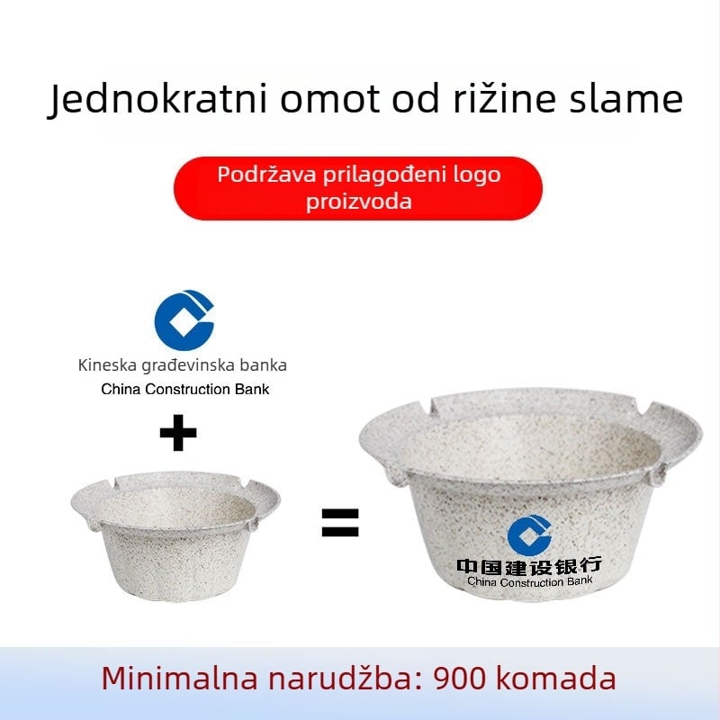 Jednokratni plastični pepelnik s dizajnom protiv širenja pepela, tisak logotipa, prilagodljiv; Daoying; 900 komada u kutiji; pogodan za bilijarne dvorane, barove i automobile.