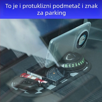 Auto držač za telefon na ploči automobila s protukliznom podlogom, PVC, otporan na visoke temperature, perivi