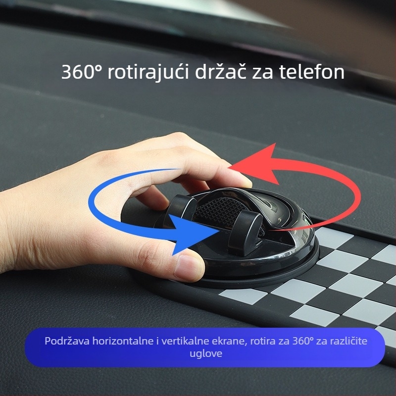 Auto držač za telefon na ploči automobila s protukliznom podlogom, PVC, otporan na visoke temperature, perivi