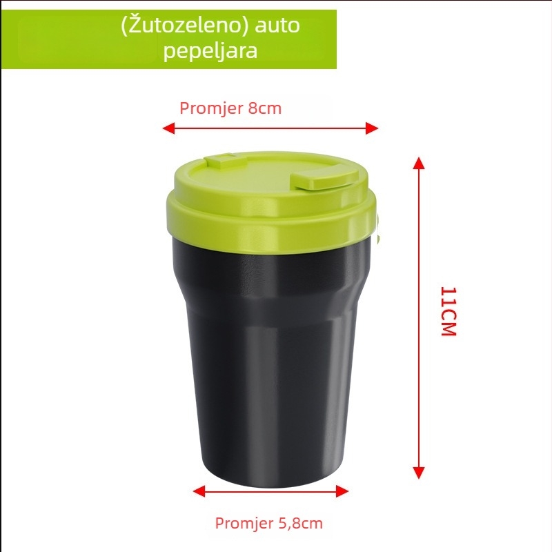 Auto pepeljar za ugradnju, plastika, model AC-802, 120 g, namijenjeno automobilima, branda carfu