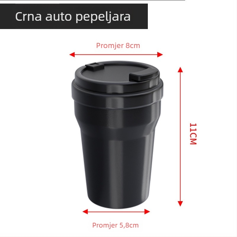 Auto pepeljar za ugradnju, plastika, model AC-802, 120 g, namijenjeno automobilima, branda carfu