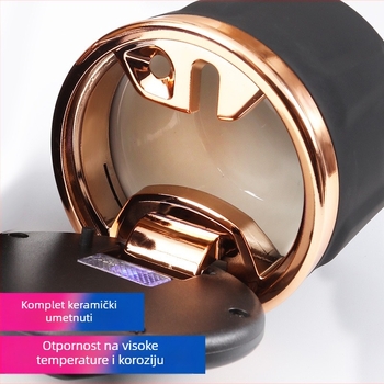 Auto pepelnjak s poklopcem – kreativni višefunkcionalni keramički model F21, 186 g, lijevanje (Za auto/Na otvorenom/U uredu)