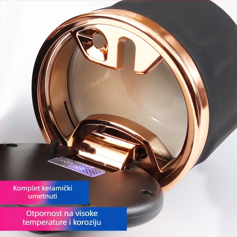 Auto pepelnjak s poklopcem – kreativni višefunkcionalni keramički model F21, 186 g, lijevanje (Za auto/Na otvorenom/U uredu)