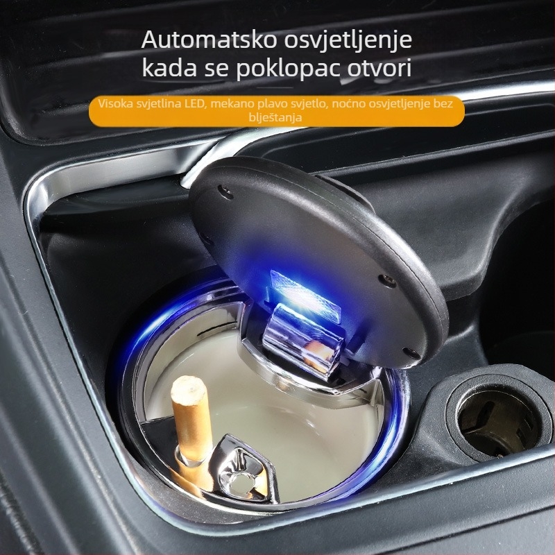 Auto pepelnjak s poklopcem – kreativni višefunkcionalni keramički model F21, 186 g, lijevanje (Za auto/Na otvorenom/U uredu)